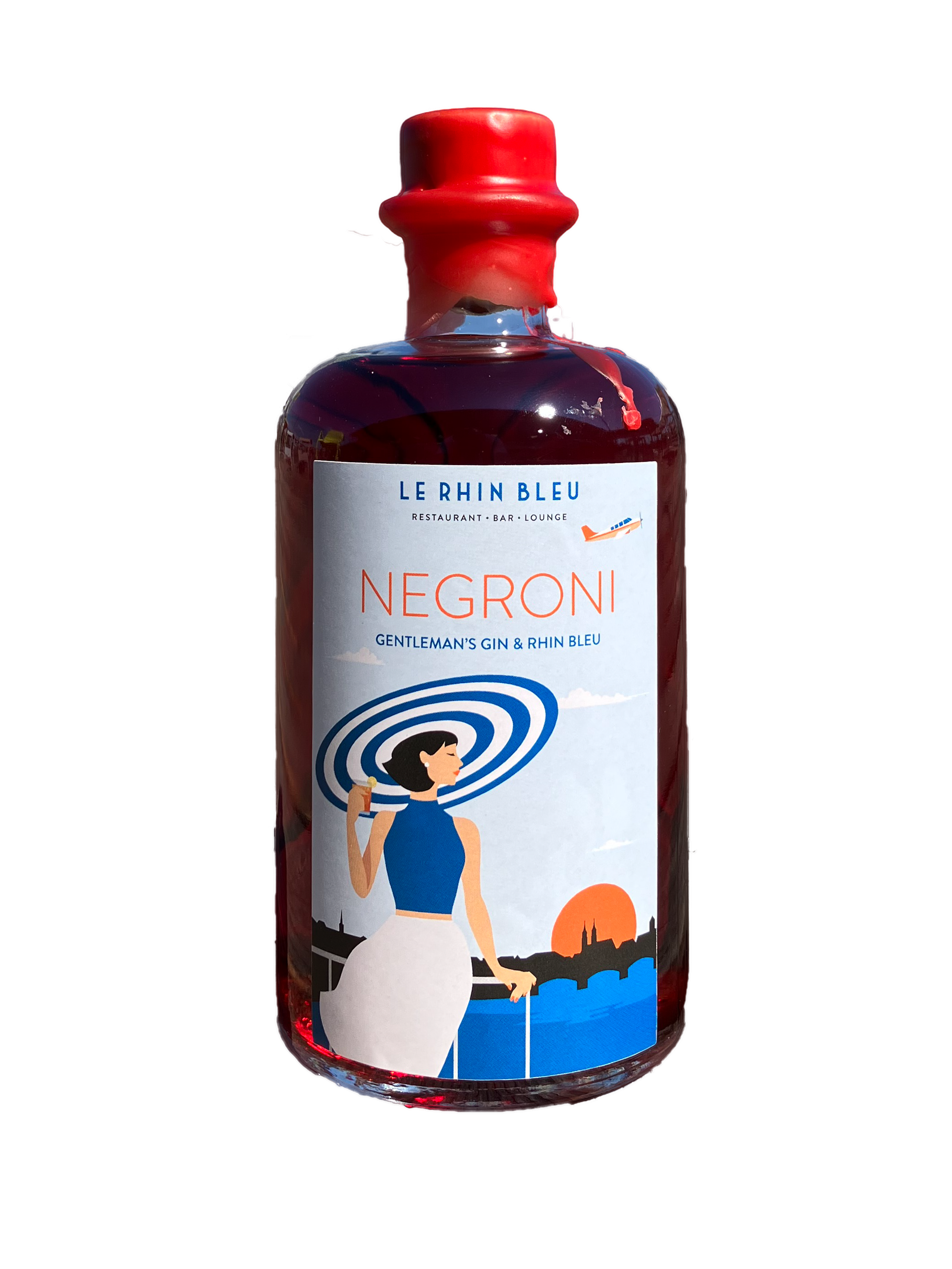 Negroni Rhin Bleu Campari Vermouth und Gin